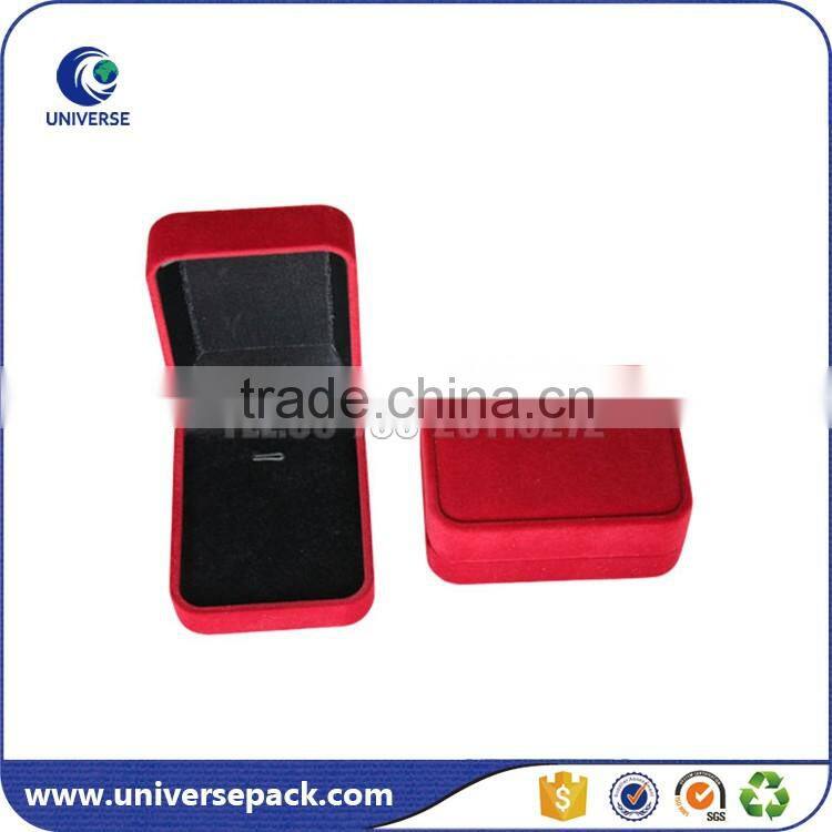 Custom fashion luxury red velvet box for jewelry