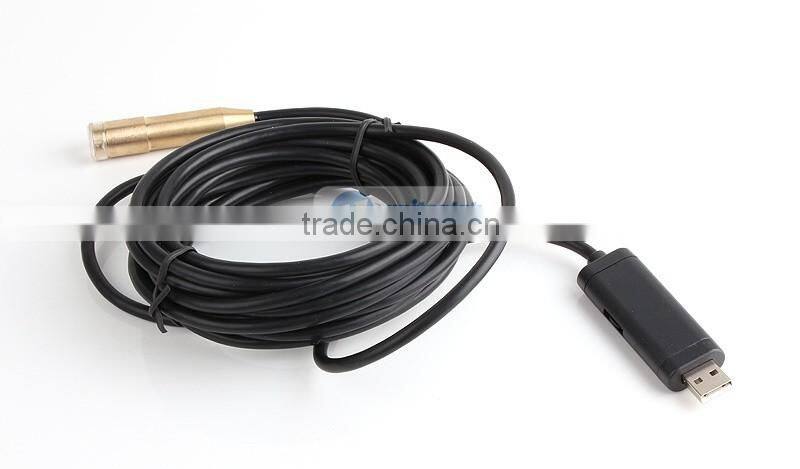 5m Waterproof USB Tube Wired Drain Inspection Camera Snake Camera Waterproof Wire Endoscope 4 White LEDs