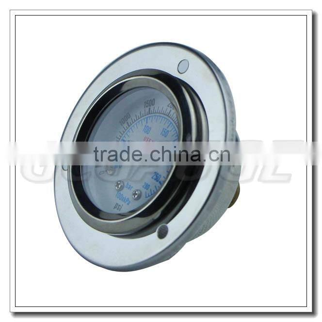 High quality stainless steel panel mounting vacuum gauge 40mm with back connection