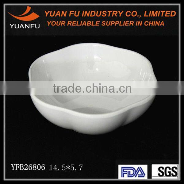 Melamine white flower shape plastic bowls