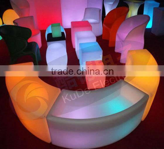 2013 Hot sale LED illuminated Furniture single one seat cushion Sofa