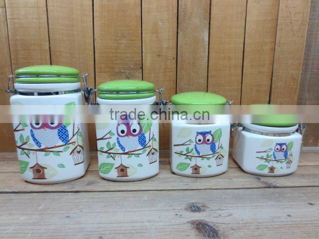 New owl decal kitchen untensil holder tool holder spoon fork holder