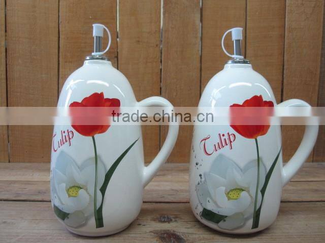 Ceramic Kitchen Serving Dish Tray with Wood Frame