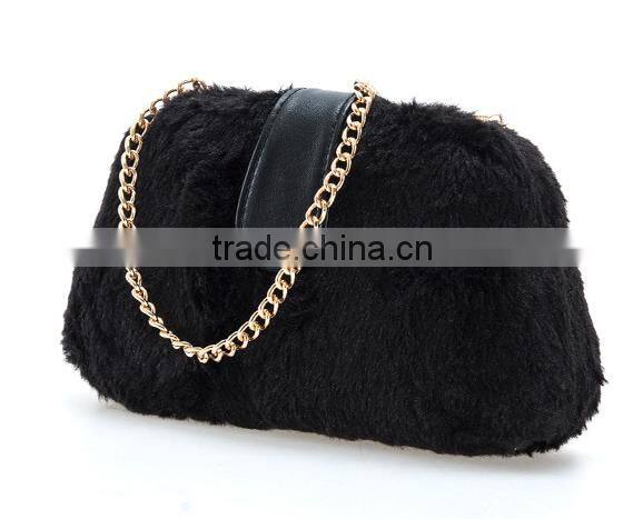 Pink young girl plush cross body bag Eco friendly fabric