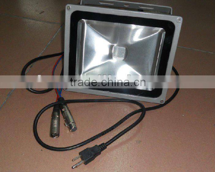 30W RGB DMX flood light,AC90-260V input;can be controlled by dmx controller directly;size;285*235*160mm