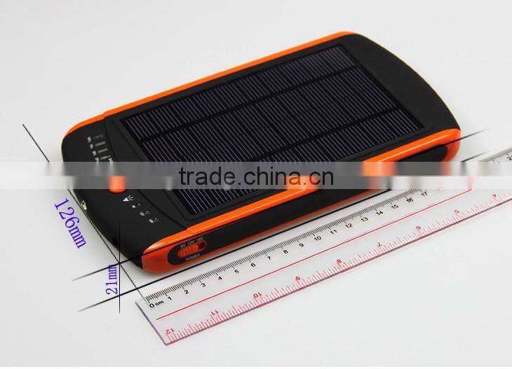 2015 Big capacity universal portable 23000T laptop 12v solar charger for notebook