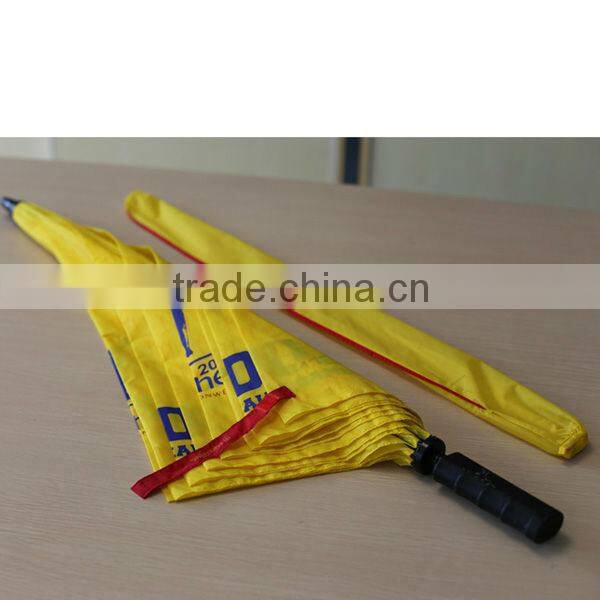 Classic style straight umbrella with rubble handle