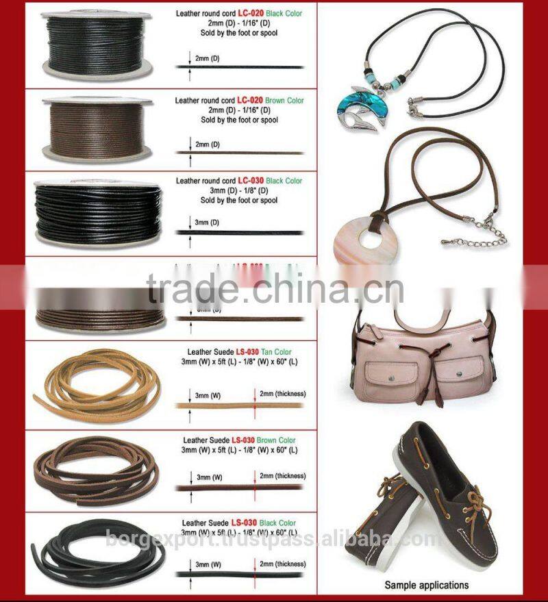 Flat Leather Cords from BORG EXPORT