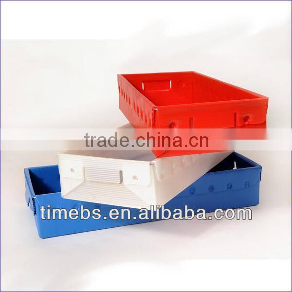 Nestable corrugated plastic mail totes