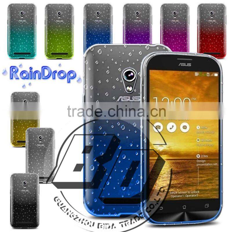 Newest Stylish 3D Raindrops Gradient Color Style Transparent Hard PC Case For ASUS Zenfone 5 Lite mobile phone case cover