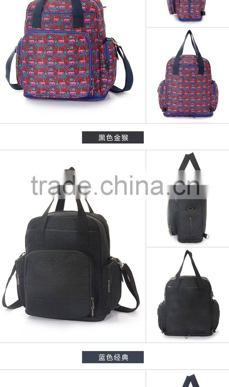 China oem supplier 2016 new products nappy bag organiser backpack baby bag