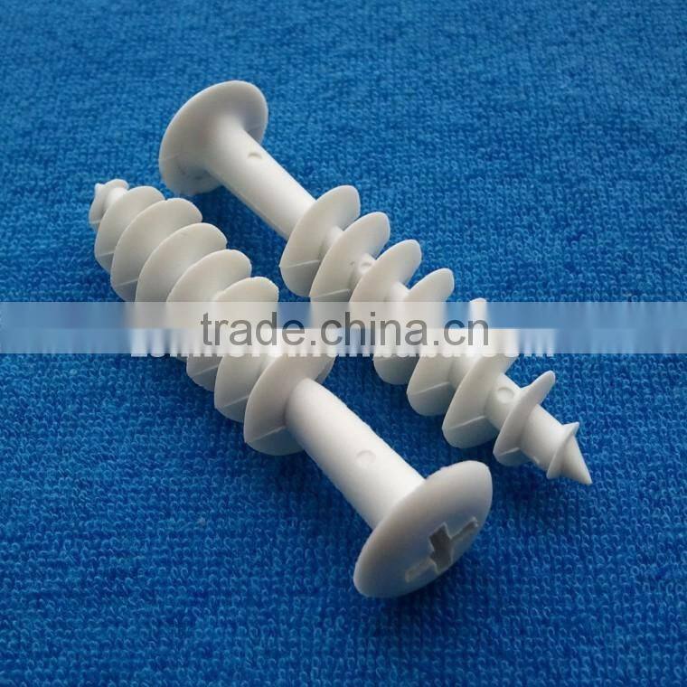 High quality 42MM drywall building screw plastic anchor plastic plug expanding screws