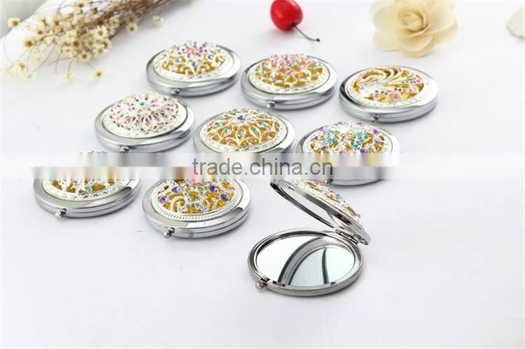 Round folding Russian metal Mirror