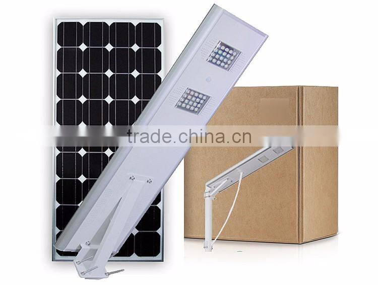 Factory Direct Sales All-in-one Integrated Solar LED Street Lights 10W 20w 30w 40w 50w 60w 80w with IES