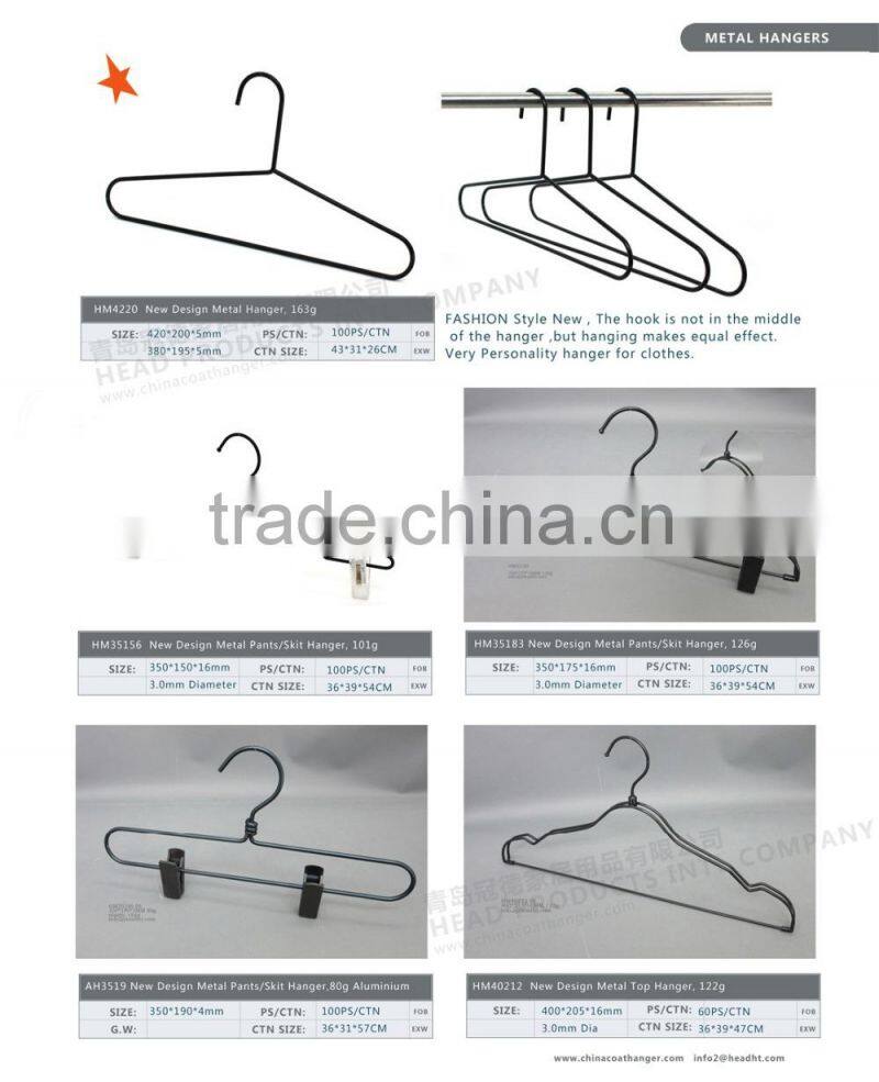 6ps black foamed metal stainless steel shirt clothes hangers collection