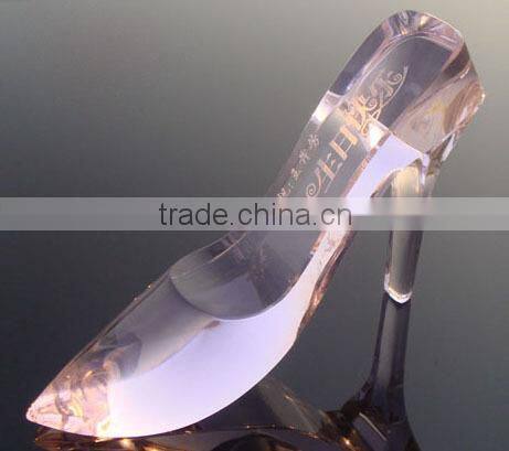 2016 Personalized crystal glass slippers for gifts