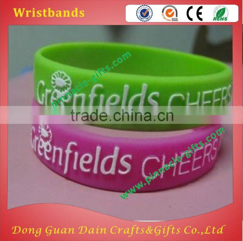 Souvenir gifts silicone wristbands for sports with debossed logo