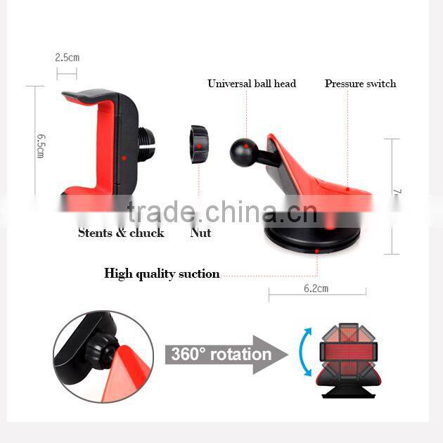 Car Windshield Suction Pad Rotating Stand universal anti-slip cell phone holder For smartphone