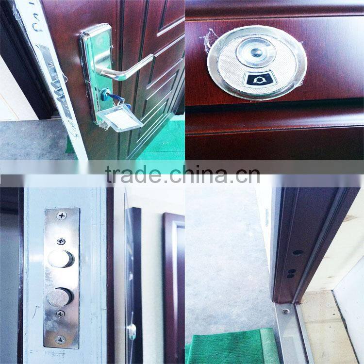 waterproof used arched exterior security armored door front bullet proof carved solid wood door