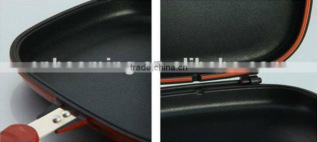 die-cast aluminum double fry pan