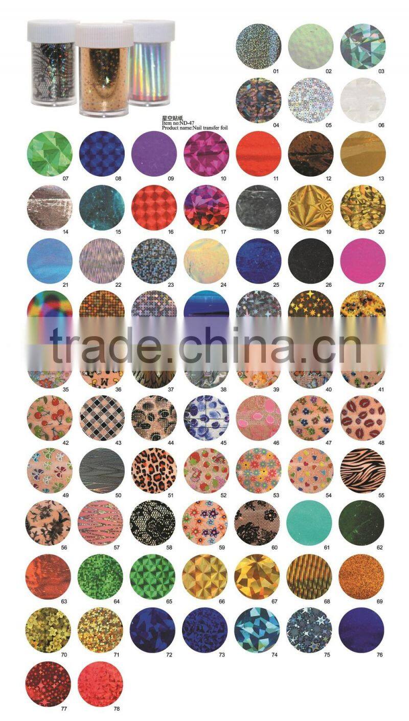 Nail Art transfer Decal Foil Sticker for Nail Art Tips Decoration 120m*4cm