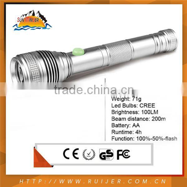 Professional Certificated Aluminum Alloy Rechargeable Swat Flashlight