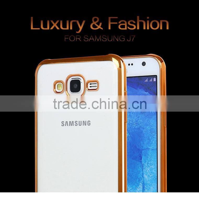 LZB New arrival Electroplating TPU Cover Case for Samsung galaxy j7