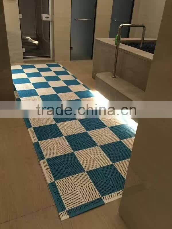 Qingdao 7KING interlocking PVC skidproof plastic bathroom floor mat