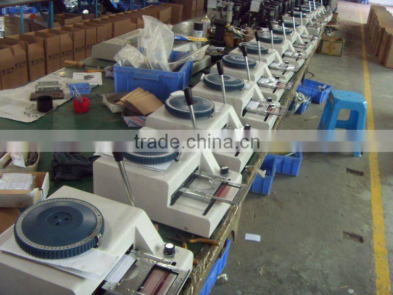 Number plate embossing machine