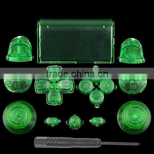 New crystal Full set button kits for PS4 controller For PlayStation 4 full crystal Button kits