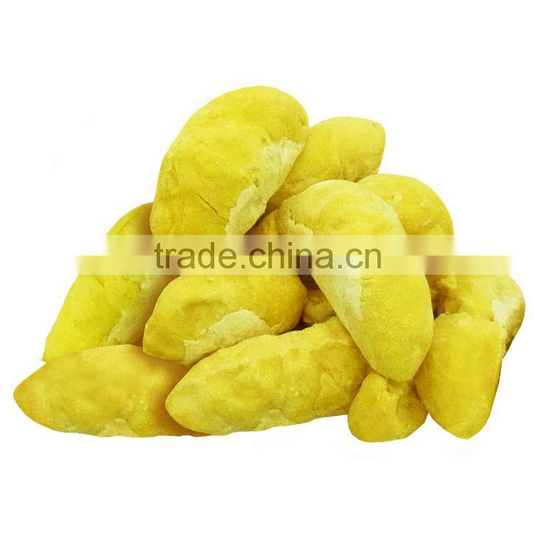 Thai Ao Chi ' s Frozen Durian Monthong Flesh ( Meat ) . Frozen Durian from Thailand certified HACCP, ISO 22000 , GMP & HALAL