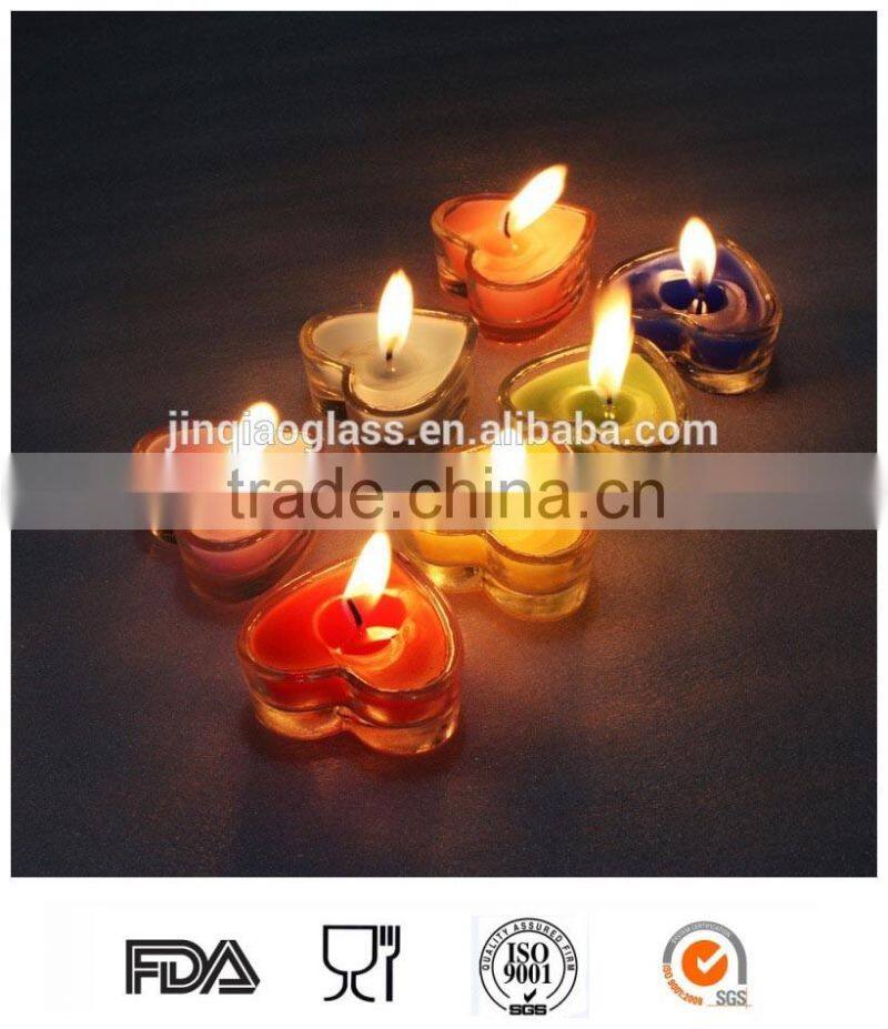 Heart-shaped candle jar wholesale for wedding or decoration