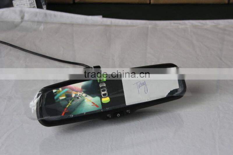 car rearview mirror radar detecter system+4.3inch digital mirror + reverse camera display for any car