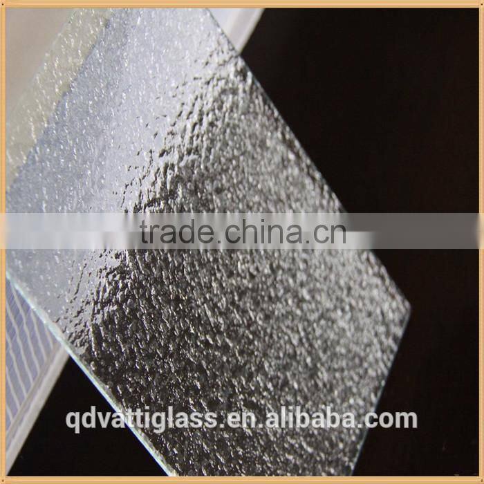 6mm tempered aqualite patterned glass for beach table