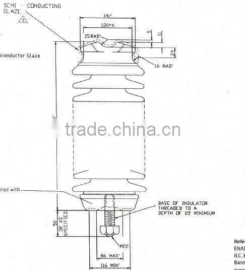 pingxiang big creepage distance,high strength post insulator