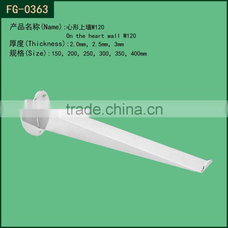 wholesale Shopfittings metal chrome bracket for glass shelf