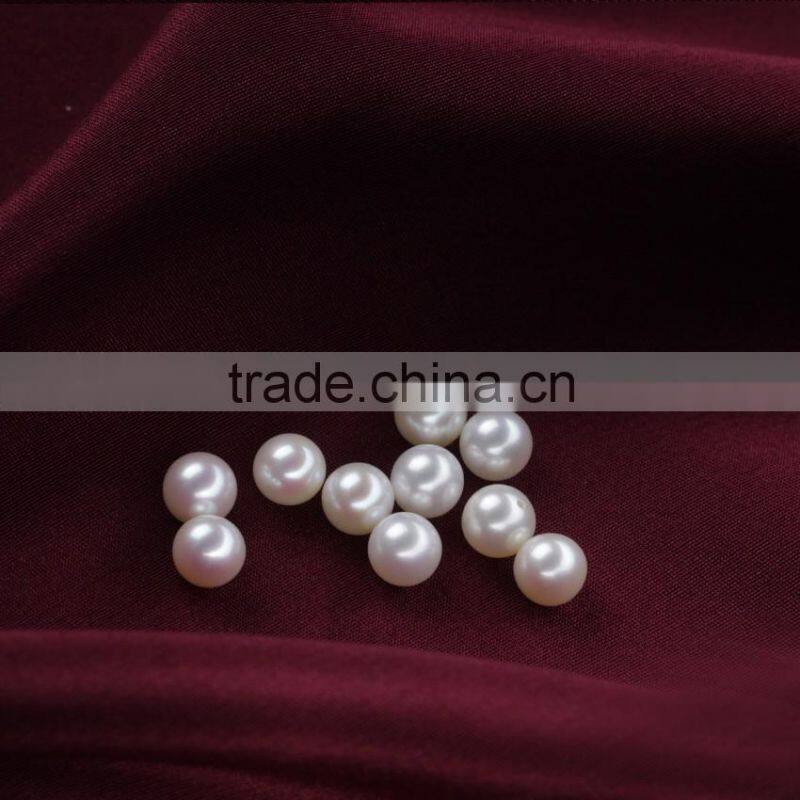 7-7.5mm AAA perfect round strong luster natural freshwater loose pearl no holes