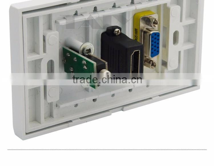 HDMI VGA 3.5MM Audio wall plate Support Customization