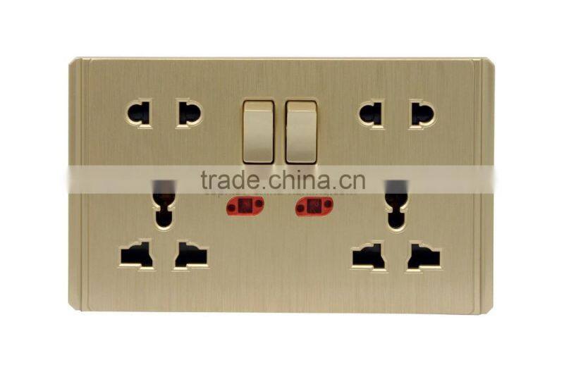 2 gang switched 13AMP multi 5 pin twin plug sockets