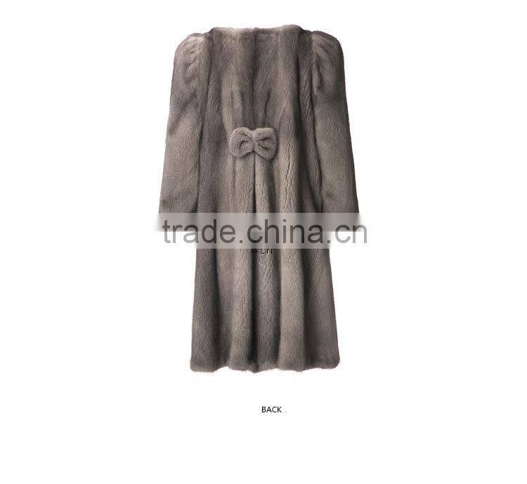 factory OEM raw natural mink fur coat for outerwear