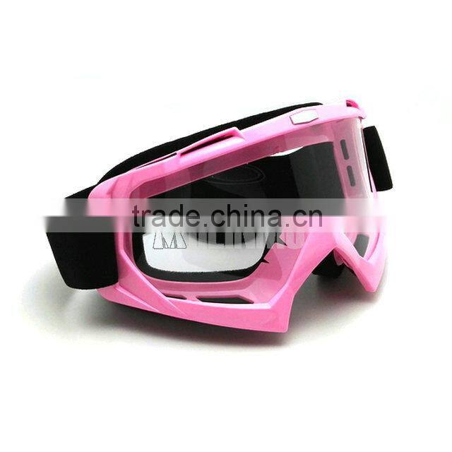 PINK Universal adult flexible motocross goggles