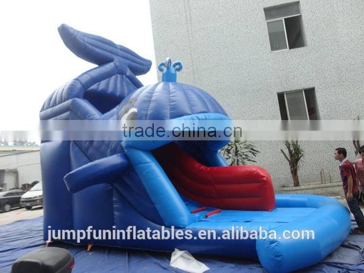 factory direct selling dolphin shape inflatable waterslides