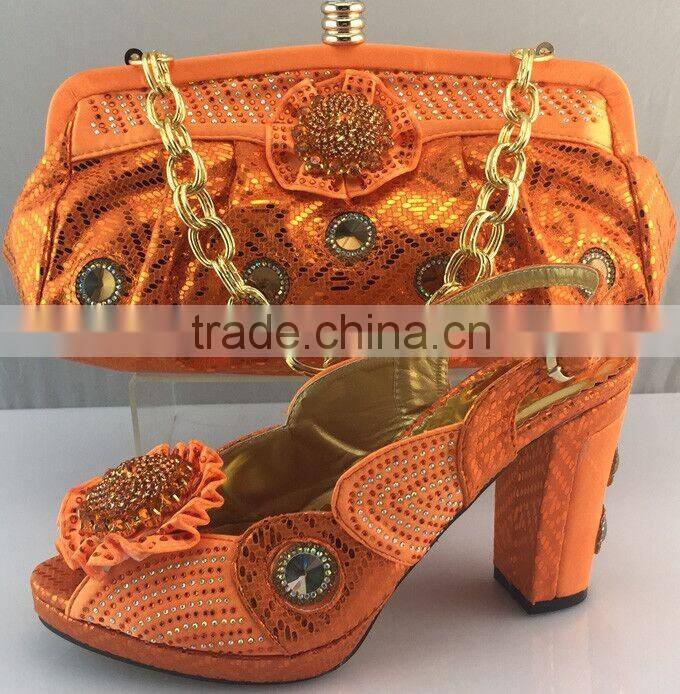 New arrival retro design women shoes and bag in wonderful matching for party ME3311