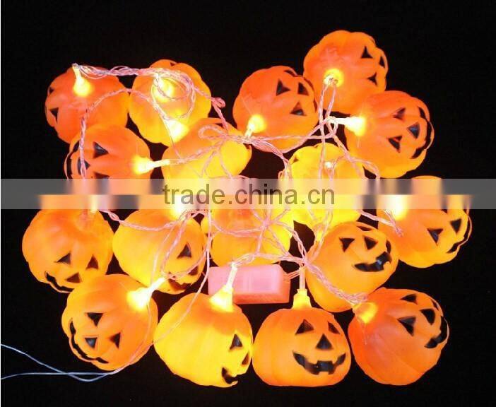 2.5M Halloween Props Haunted House Supplies Bar Decoration 16 LED Pumpkin String Light Fairy lights Festival Lamp