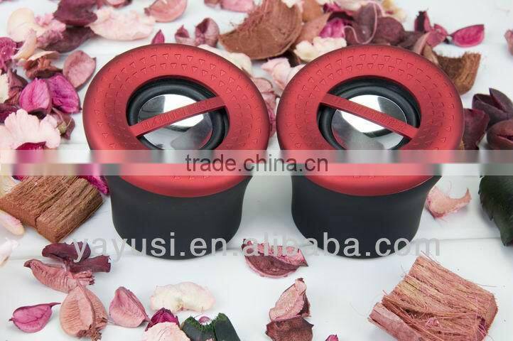 2.0-ch portable mini passive audio speaker with ce, rohs and fcc