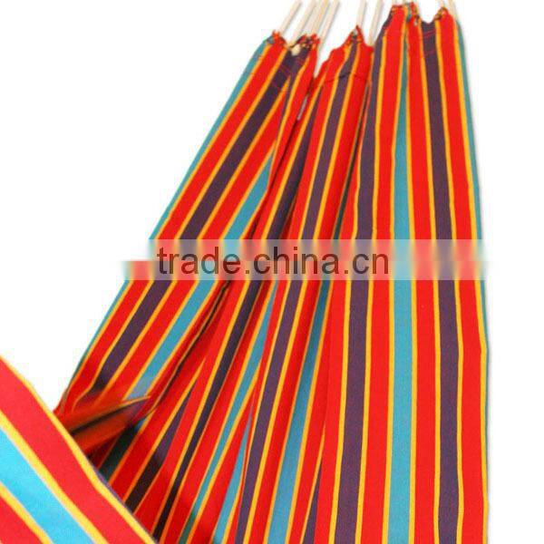 Rocking Striped Canvas Hammock Holder