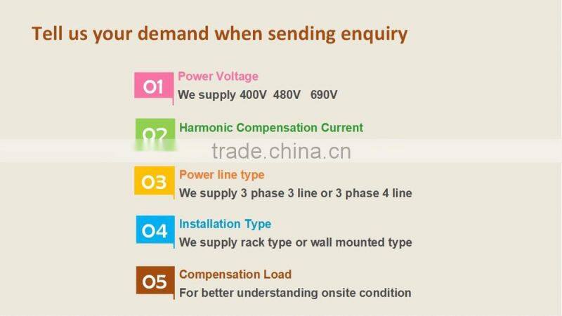400V 50A 100A 150A Modular Parallel IGBT Based Wall Mounted Type Active Power Harmonic Filter