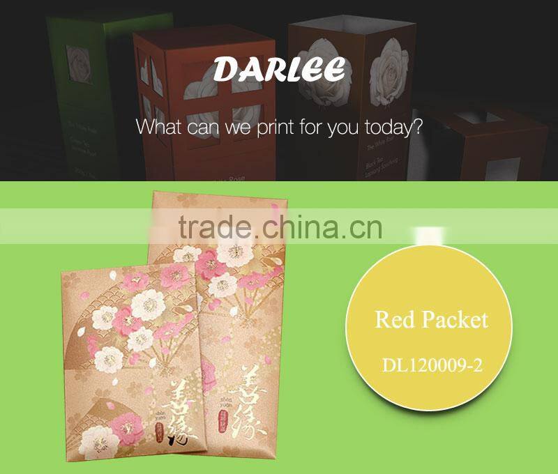 Wholesale custom new design good luck money packet envelope with foil gold hot stamping