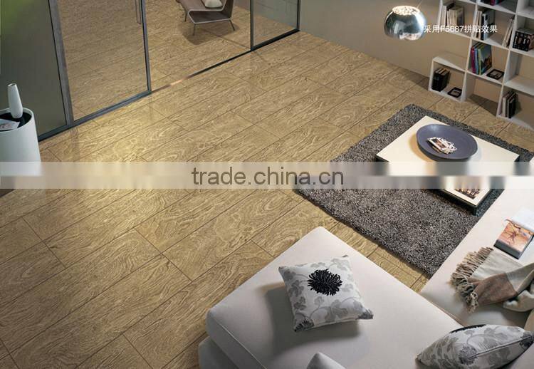 Discontinued Thickness 9mm Hot Sale Lively Wood Look Ceramic Rustic ceramic Tiles