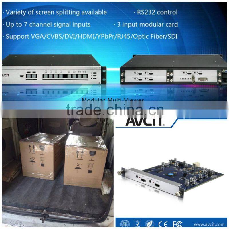 support up to 7 channel signal inputs with HDMI,VGA, DVI cards HD multi viwer China factory